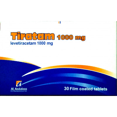 TIRATAM 1000 MG ( LEVETIRACETAM ) 30FILM-COATED TABLETS